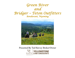 Green River and Bridger – Teton Outfitters Bondurant, Wyoming