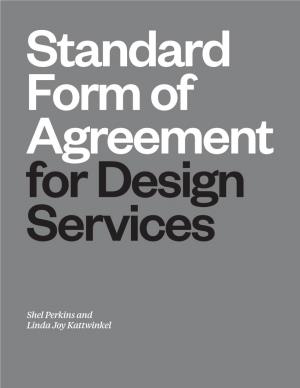 Standard Form of Agreement for Design Services This