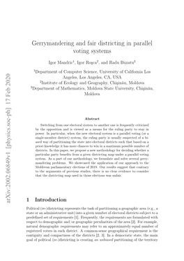 Gerrymandering and Fair Districting in Parallel Voting Systems Arxiv