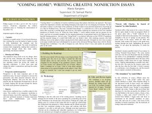 Writing Creative Nonfiction Essays Alexis Karsjens Supervisor: Dr