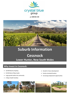Cessnock Suburb Information.Pdf