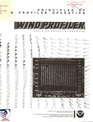 Principles of Wind Profiler Operation Wind Profiler Training Manual