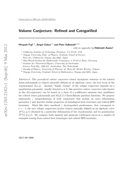 Volume Conjecture: Refined and Categorified