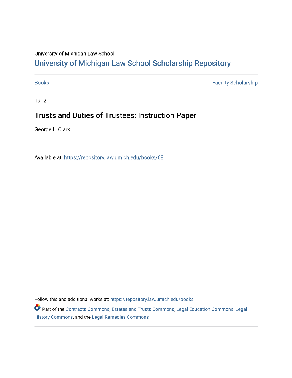 Trusts and Duties of Trustees: Instruction Paper