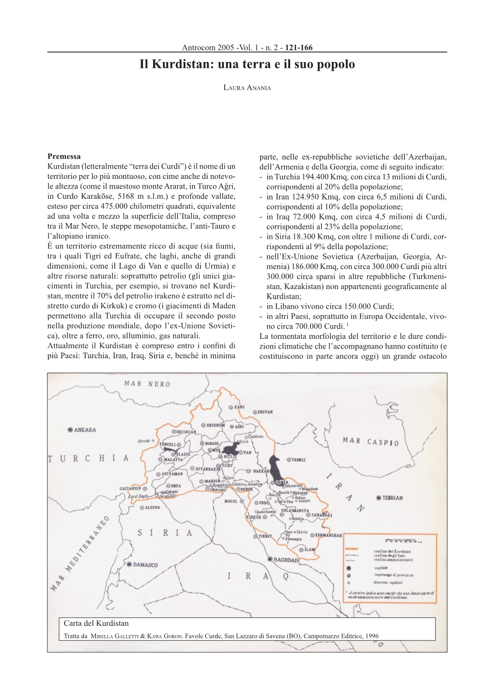 Il Kurdistan: Una Terra E Il Suo Popolo