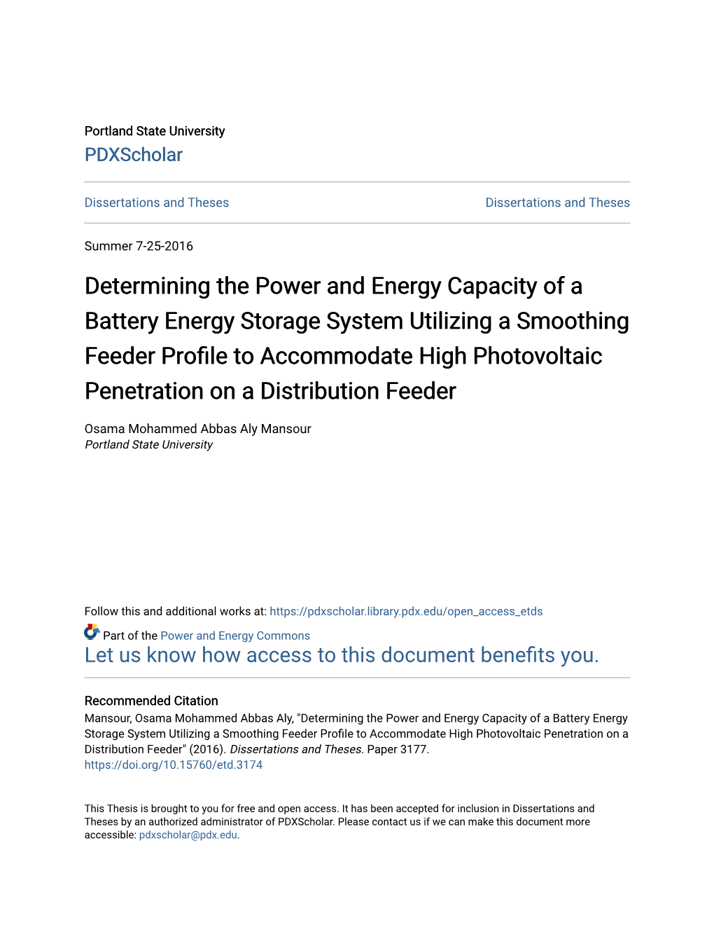 Determining the Power and Energy Capacity of a Battery