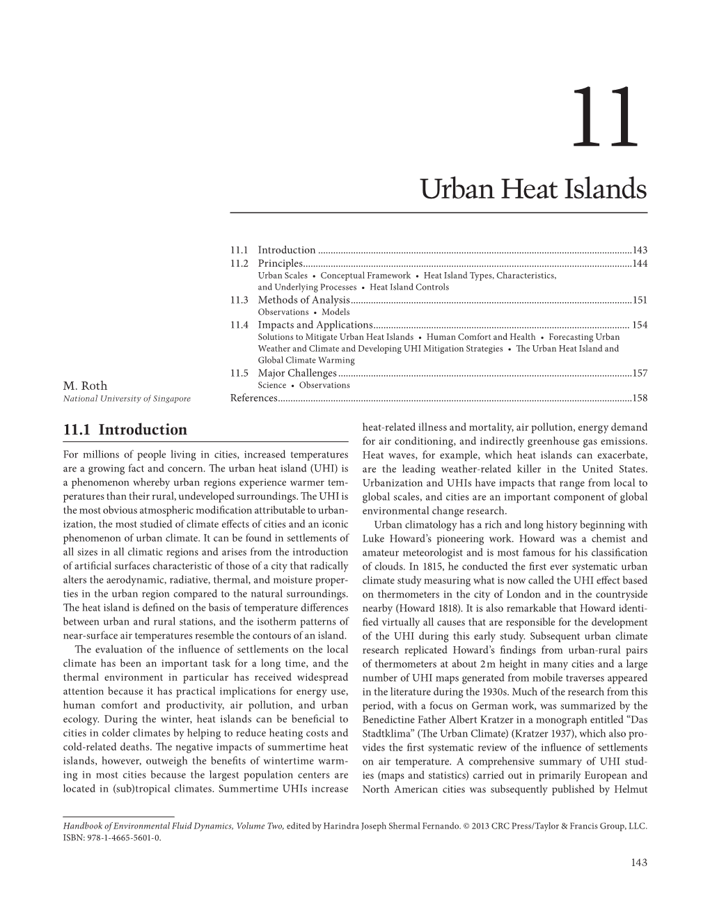 Urban Heat Islands