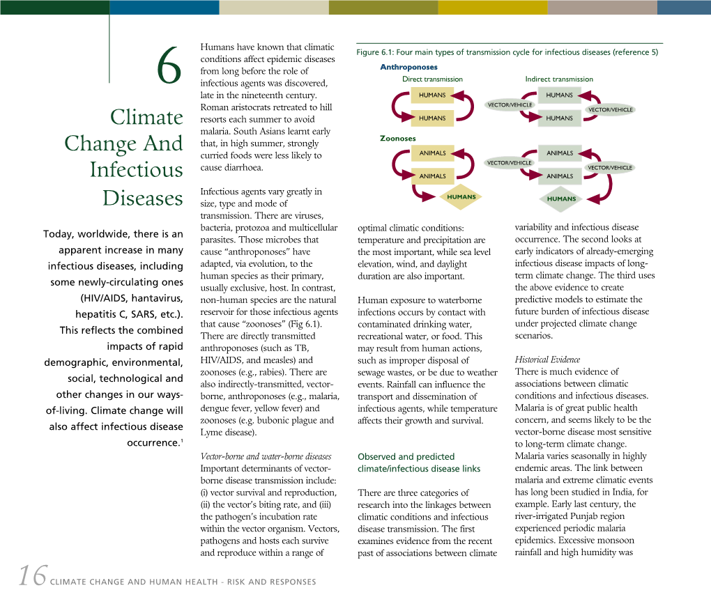 Climate Change and Infectious Diseases