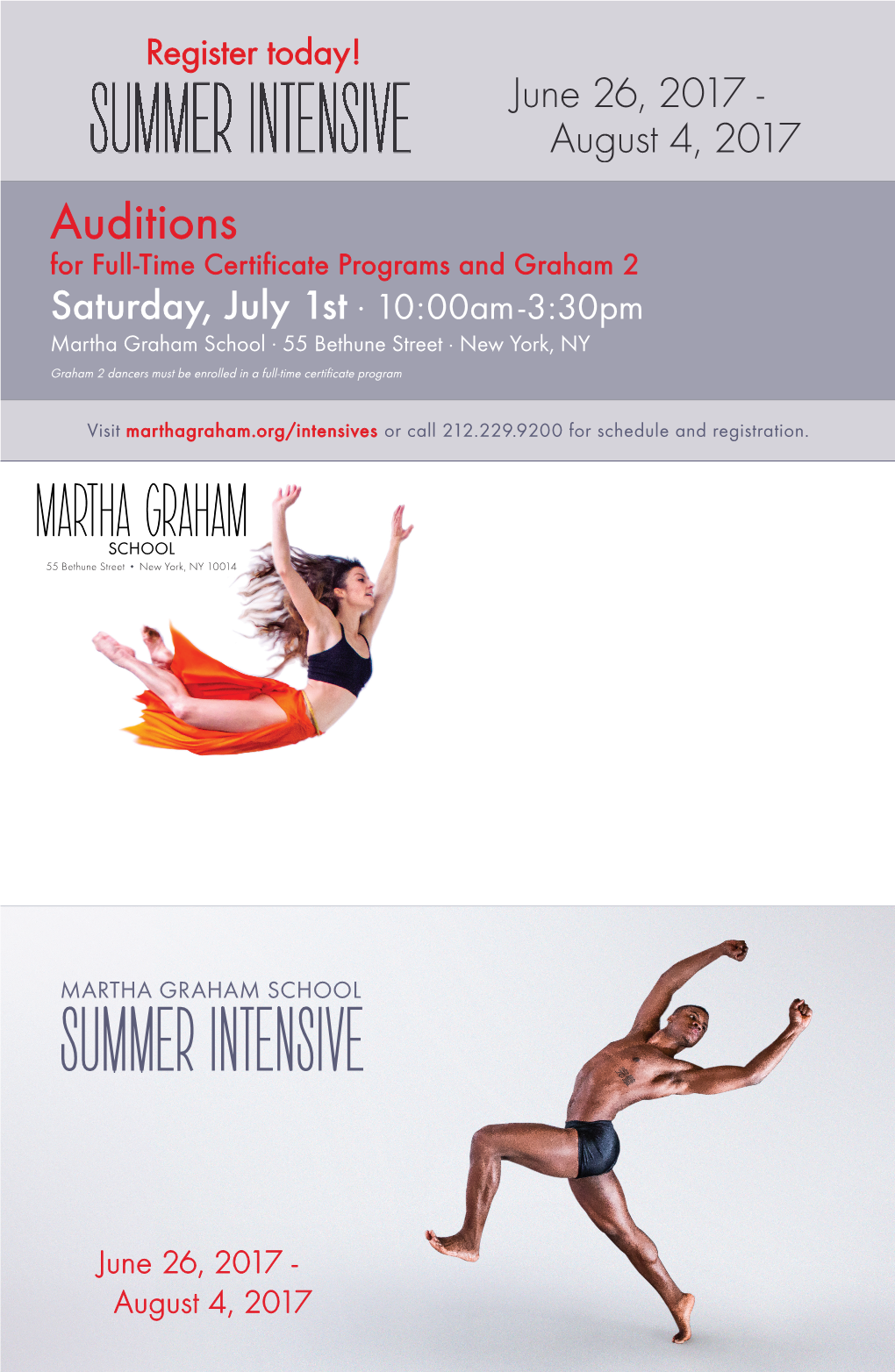 Summer Intensive Brochure 2017.Indd