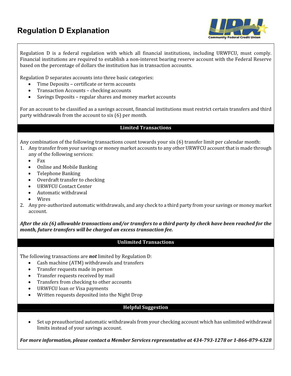 Regulation D Explanation