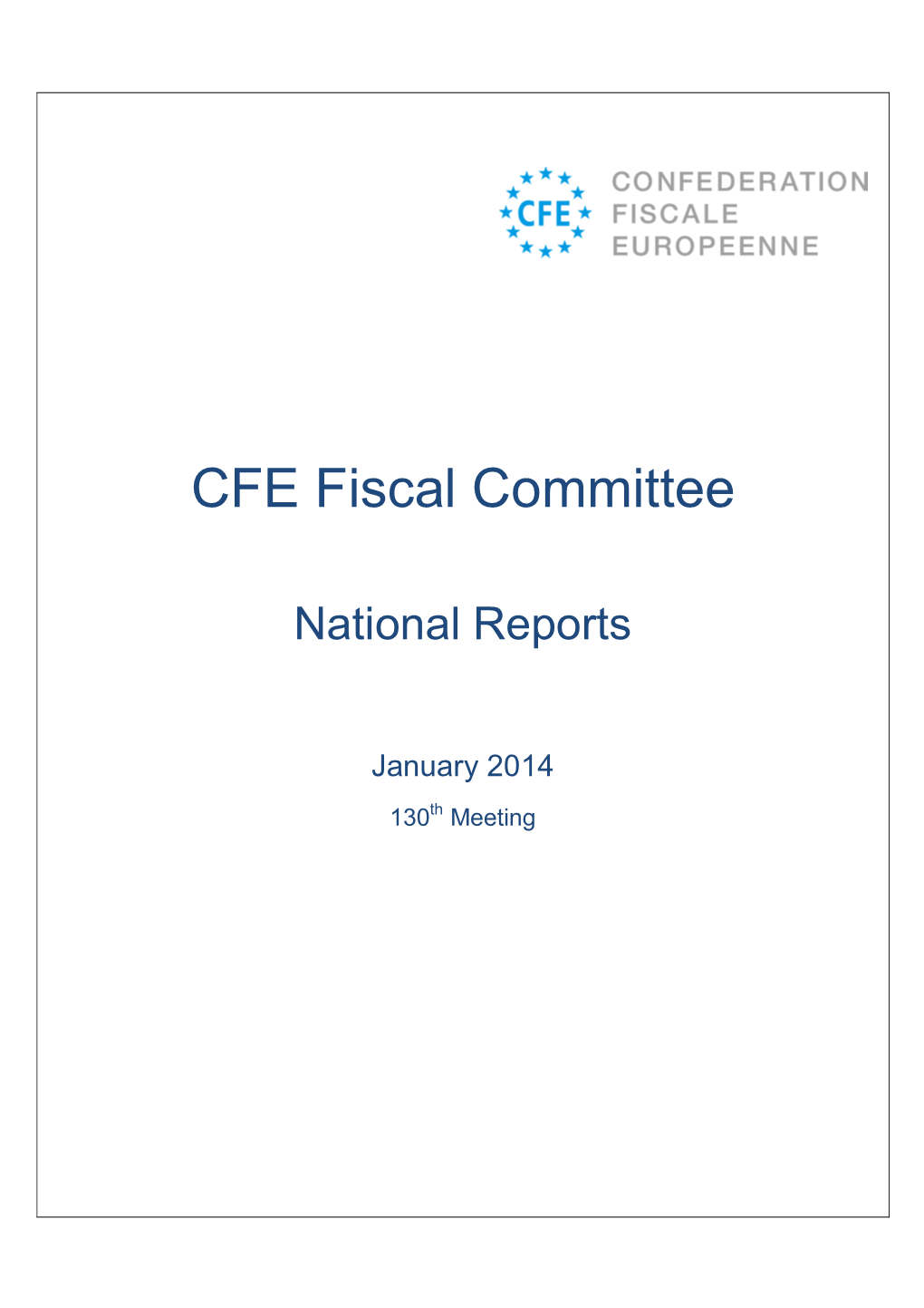 Fiscal Committee National Reports January 2014