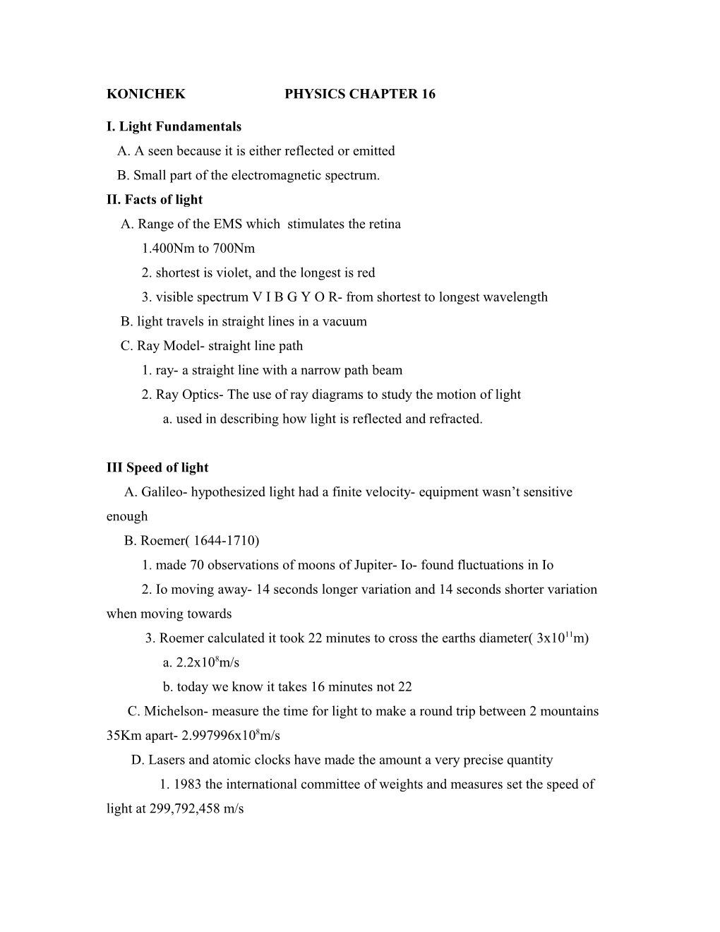 Konichek Physics Chapter 16