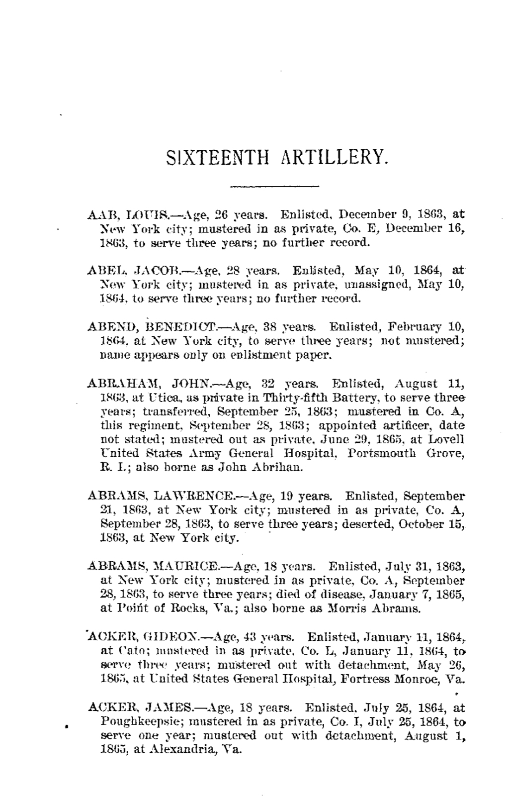 Sixteenth Artillery