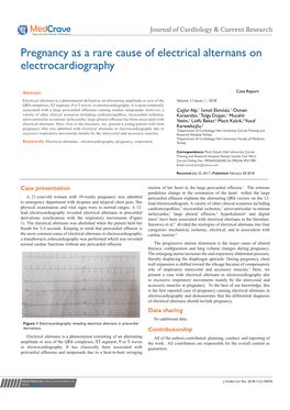 Pregnancy As a Rare Cause of Electrical Alternans on Electrocardiography