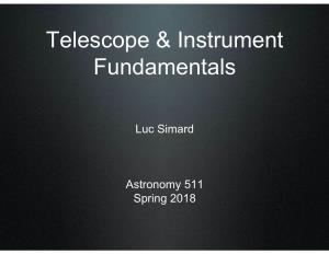 Telescope & Instrument Fundamentals