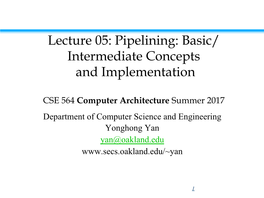 Pipelining: Basic/ Intermediate Concepts and Implementation