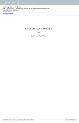 Shakespeare Survey 65