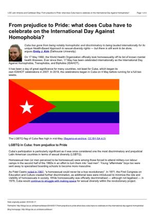 LSE Latin America and Caribbean Blog: from Prejudice to Pride: What Does Cuba Have to Celebrate on the International Day Against Homophobia? Page 1 of 4