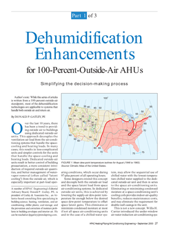 Dehumidification Enhancements for 100-Percent-Outside-Air Ahus