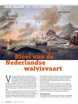Bloei Van De Nederlandse Walvisvaart