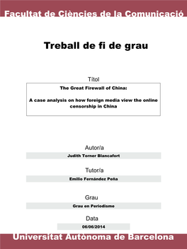 Treball De Fi De Grau