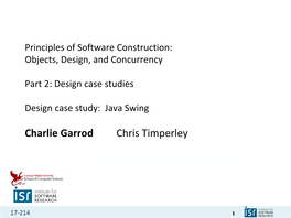 Design Case Study: Java Swing