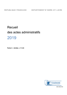 Recueil Des Actes Administratifs 2019