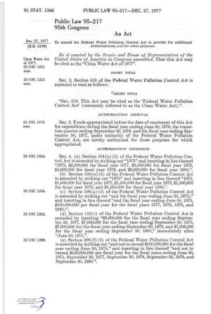 Public Law 95-217 95Th Congress an Act Dec