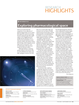 Exploring Pharmacological Space