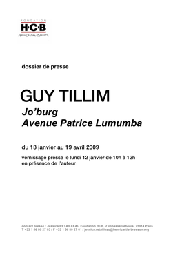 GUY TILLIM Jo’Burg Avenue Patrice Lumumba