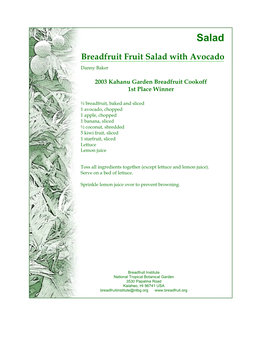 Breadfruit Fruit Salad with Avocado Danny Baker