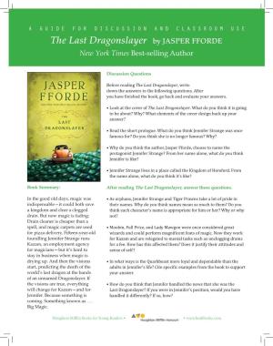 The Last Dragonslayer by JASPER FFORDE New York Times Best-Selling Author