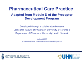 Pharmacotherapy Workup for Case Presentation