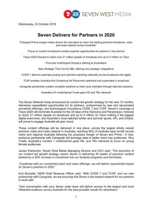 Seven Delivers for Partners in 2020