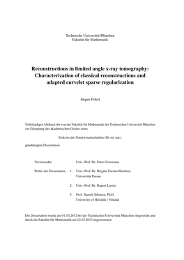 Reconstructions in Limited Angle X-Ray Tomography: Characterization of Classical Reconstructions and Adapted Curvelet Sparse Regularization
