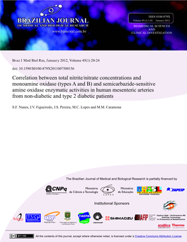 Correlation Between Total Nitrite/Nitrate Concentrations And