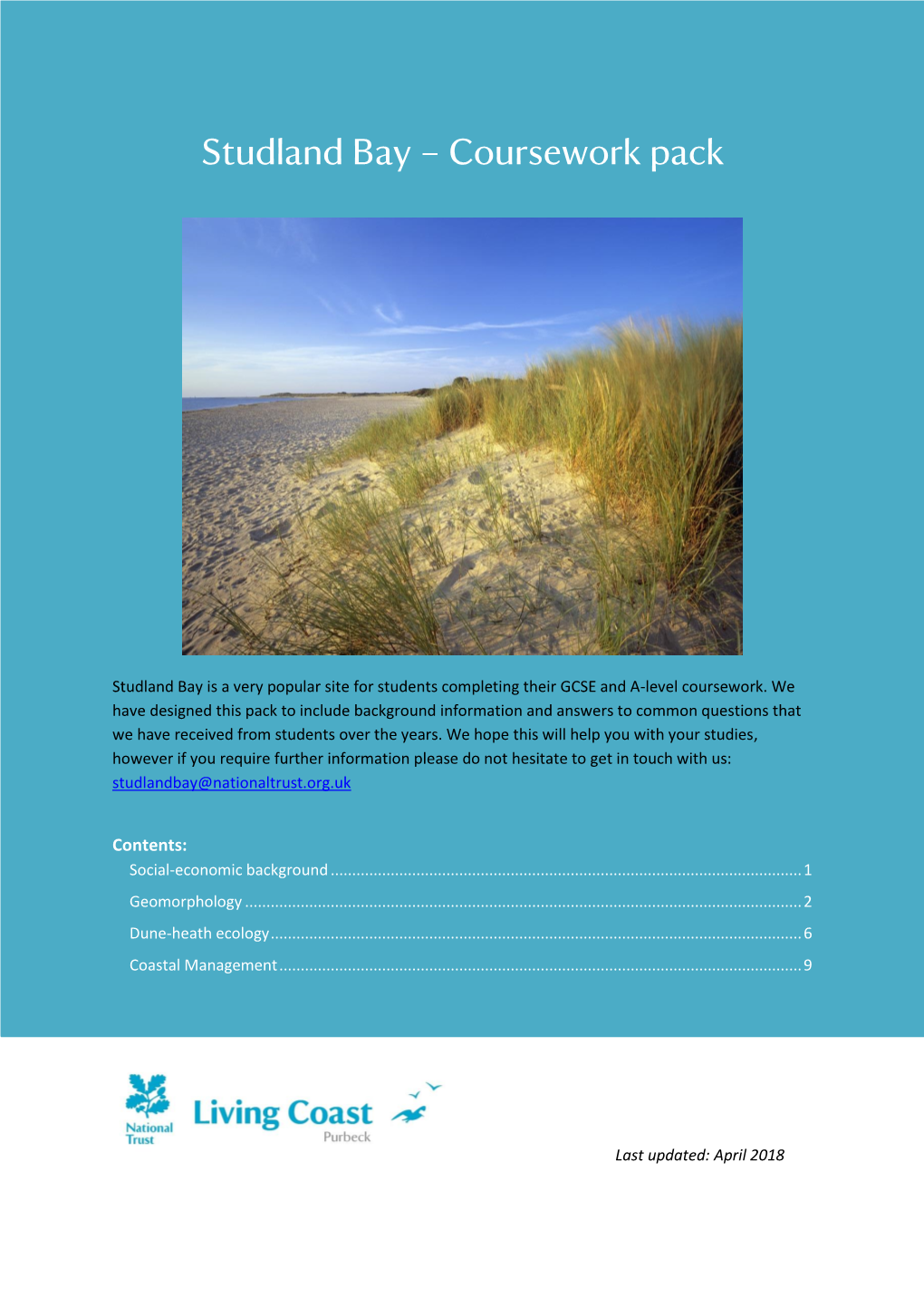 Studland Bay – Coursework Pack