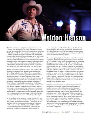 Download Weldon Henson One-Page