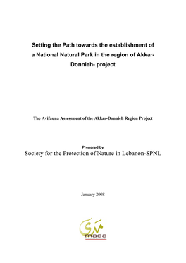 The Avifauna Assessment of the Akkar Region Project