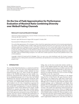 On the Use of Padé Approximation for Performance Evaluation of Maximal