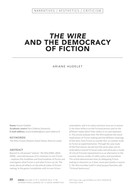 The Wire and the Democracy of Fiction