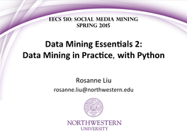 Data Mining Tutorial with Python