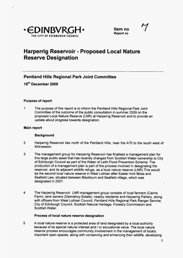 Harperrig Local Nature Reserve Designation