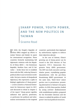 Sharp Power, Youth Power, and the New Politics in Taiwan