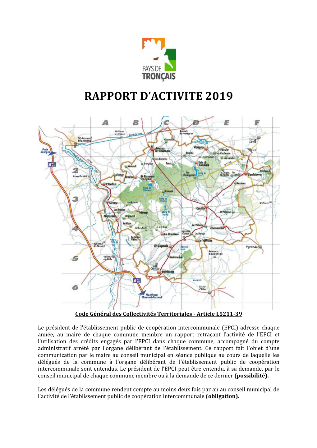 Rapport D'activite 2019