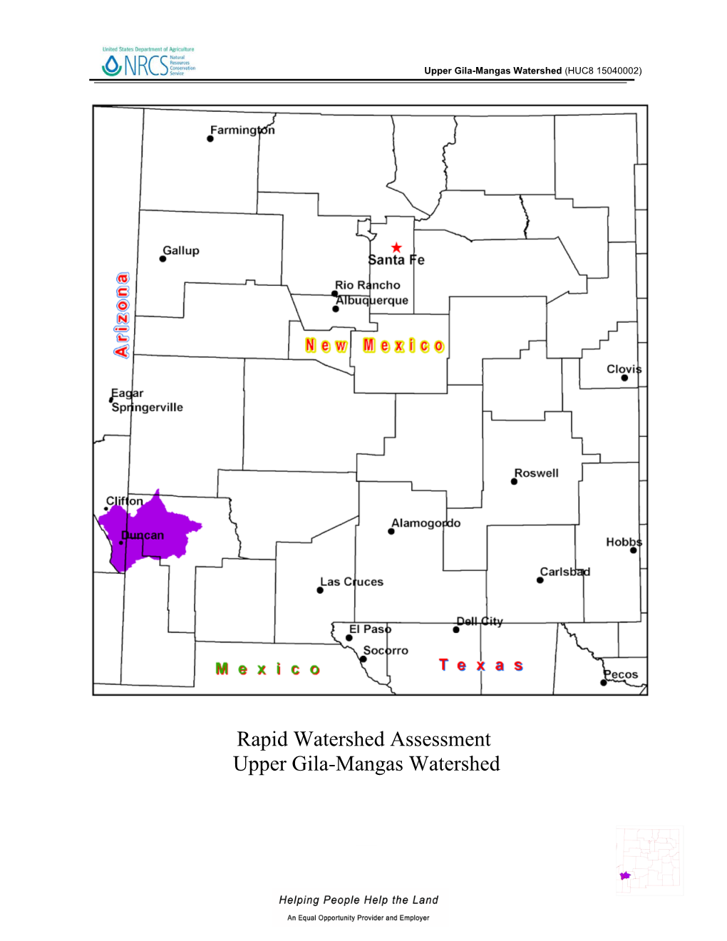 Upper Gila-Mangas Watershed (HUC8 15040002)