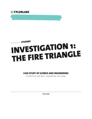 Investigation 1: the Fire Triangle