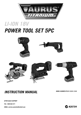 Li-Ion 18V Power Tool Set 5Pc