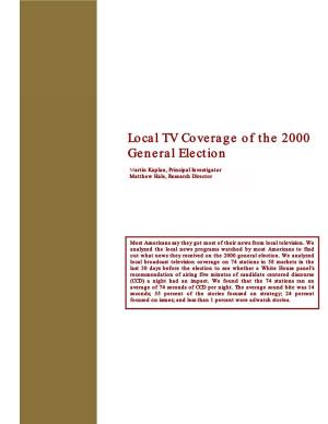 Local TV Coverage of the 2000 General Election