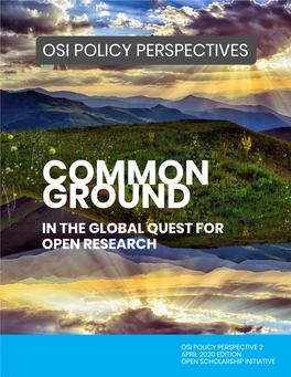 Common Ground in the Global Quest for Open Research